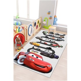 Resim West Home Oyun Halısı Makinede Yıkanabilir Kaymaz Taban Leke Tutmaz Antibakteriyel Çocuk Odası Halısı Wh 502 Red 