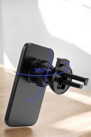Resim ÖYKÜ VE YİĞİT Kablosuz Şarj Aleti Magsafe Araç Içi Manyetik Şarj 15W İOS Uyumlu 