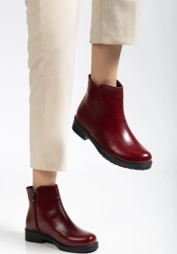 Resim 165-204 Bordo Yanki Günlük Kadın Bot Resimdeki Renk 