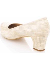 Resim Costo Shoes 1023 Krem Lezar Büyük Numara Bayan Ayakkabısı 