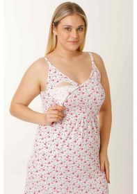 Resim Parlingerie Hamile Lohusa Geceliği İp Askılı Kalpli Beyaz 