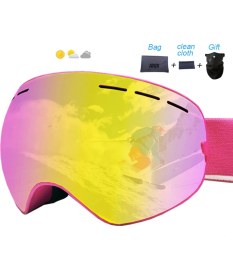 Resim Schulzz Ioqx Unisex UV400 Anti Sis Renkli Kayak Snowboard Gözlüğü 