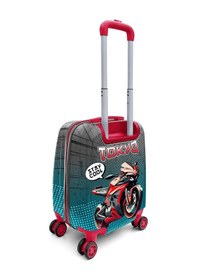 Resim Coral High Kids Anime Motorsiklet Desenli Çocuk Valizi 16782 
