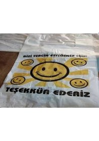 Resim Gülen Yüz Baskılı Hışır Atlet Poşet 10 Rulo 1 Koli Orta Boy 