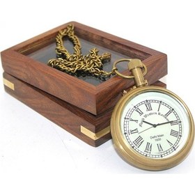 Resim Larimar Ahşap Kutulu Köstekli Saat Model 3 - 9092356082848lmr 