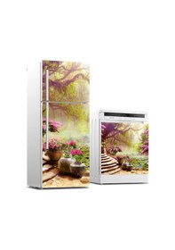 Resim Buzdolabı Ve Bulaşık Makinası Beyaz Eşya Sticker Kaplama 3d Bahçe 