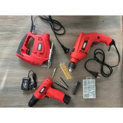 Resim Attlas 12 Volt 3’lü Trio Set Li (Matkap+Dekupaj+Vidalama) 