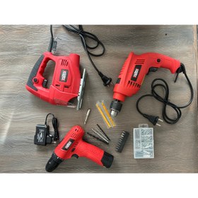Resim Attlas 12 Volt 3’lü Trio Set Li (Matkap+Dekupaj+Vidalama) 