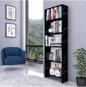 Resim DEKORFİM Lagom 5 Raflı Kitaplık Bendir 