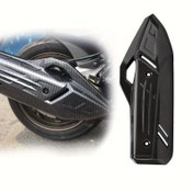 Resim Motosiklet Modifikasyonu Egzoz Borusu Koruma Kapağı Isı Dağıtımı Anti-Yanma Koruma Kapağı Uygun for HONDA PCX160/CLICK160 için 