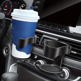 Resim Sünger Ped Tasarımıyla Ayarlanabilir Araba Bardak Tutucu, Evrensel Araç Hava Firarı İçecek Standı, Çeşitli Şişe ve Bardaklar İçin Plastik Taşınabilir Bardak Tutucu - 1 adet 