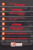 Resim Turuncu Sticker Kişiye Özel Ad Soyad Sticker - İsim Soy İsim Sticker Modeli - Ön ve Arka Cam Uyumlu 