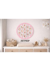 Resim Yuvarlak 14lu Resim Çerçevesi Kişiye Özel 50 Cm No 7 