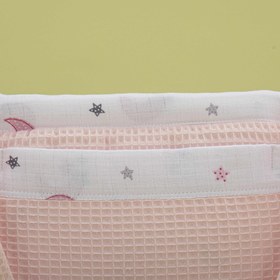 Resim Bebek Bakım Çantası - Bebe Pembe Petek - Pembe Ay 