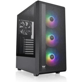 Resim Thermaltake S200 TG 550W 80+ ARGB 3x120mm Fan Mesh Ön Panel Tempered Glass Pencereli Oyuncu Kasası 