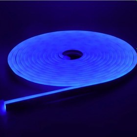 Resim Neon Led Şerit 5metre Mavi Led Zincir Bandı Hortum Esnek Dekoratif Aydınlatma Işık 12v 10w 1. Gen. 