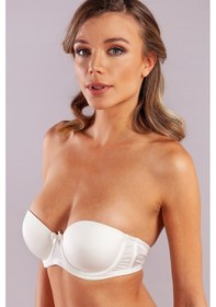 Resim Gabrıella Balconette Foam Cup Bra, Ekru Konforlu Ve Şık Sütyen, Strapless Çok Renkli 