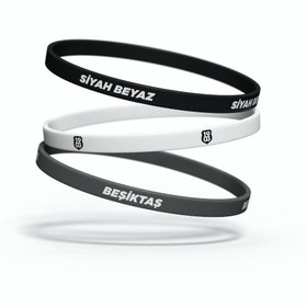 Resim Beşiktaş Lisanslı Siyah Kartal Ahşap Kutulu 3 lü Bileklik 