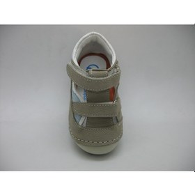 Resim Angelokids Perlina 01102 Doğal Deri Ortopedik Ilk Adım Ayakkabısı 18-21 (422287985) Beyaz - Gri 