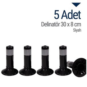 Resim İleri Trafik Delinatör 30 x 8 CM Siyah 5 Adet Esnek Duba 