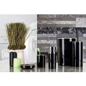 Resim Primanova Siyah Lenox 5'li Banyo Seti 
