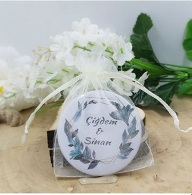 Resim Kişiye Özel Magnet Açacak Nişan Hatırası Metal 6 Cm Meta 30 Adet 