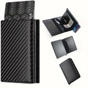 Resim 1 adet Erkek Cüzdanı, Taşıması Kolay, Küçük Ama Büyük, Minimalist Tasarım Kart Tutucu, Erkekler İçin İdeal Hediye, Minimalist Cüzdan 