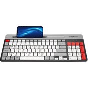 Resim Everest Kb-88 Ruby Siyah/gri Kablosuz 2.4g + Bluetooth Bt1 Bt2 Çoklu Cihaz Bağlantılı Q Ince Klavye 