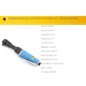 Resim Osaka Opt 650b 1/2" Cırcır Motoru 