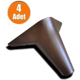 Resim Moda Konik 12 Cm Mobilya Baza Koltuk Puf Ayak Kanepe Ayağı 4 Adet Kahverengi Diğer 