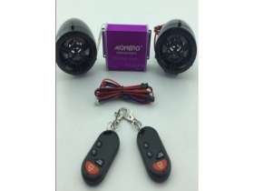 Resim Monero Motosiklet Alarm Seti ve Mp3 Radyo Çalar [bluetooth] [m - R] Siyah 
