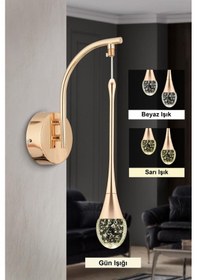 Resim İstanbul Avize Mercure Gold Ledli Lüx Aplik 