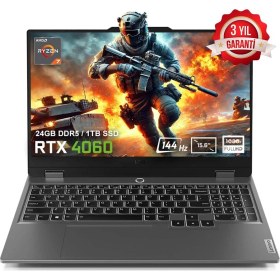 Resim Lenovo LOQ 15ARP9 83JC00FKTRv1 AMD Ryzen 7-7435HS 24GB DDR5 1TB SSD RTX4060 8GB 15.6 inç 144Hz Full HD FreeDos Gaming Laptop 