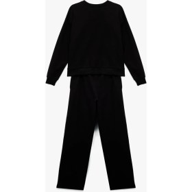 Resim Koton Rahat Kalıp Üç Iplik Uzun Kollu Sweatshirt Eşofman Takımı 