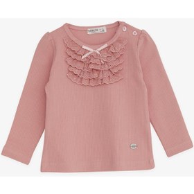 Resim Breeze Kız Bebek Bluz Güpürlü Fiyonklu 6 Ay-2 Yaş, Gülkurusu Gül Kurusu 