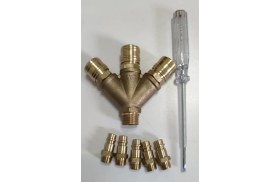 Resim Hakan Torna Kompresörler Için Kompresör Takım Çatal Gövde 3 Lü ve Uçlar Stoper Hava Jakı Gövdeler 