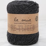 Resim La Mia Re-Tweed Koyu Gri Melanj El Örgü İpi - L158 