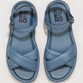 Resim Bueno Shoes Mavi Deri Kadın Düz Sandalet 01wu5901 