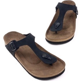 Resim Kadın Lemm Siyah Parmak Arası Ortopeik Terlik 001 