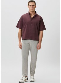 Resim Network Jogger Fit Beli Lastikli Çizgili Gofreli Pantolon 