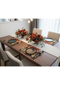 Resim Turkıshrug Kıngdom Masanıza Tarz Katacak Yıkanabilir Sofra Altlığı Polyester 