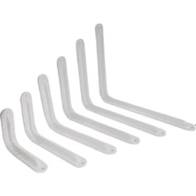 Resim Metal Raf Ayağı 2'li Set / Çiçeklik / Kitaplık / Beyaz Renkli (2 Adet Raf Ayağı + Dubel + Vida) 