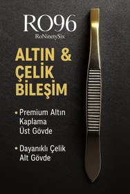 Resim RO96 Roninetysıx RO96 Premium Profesyonel Cımbız – Hassas Uç Tasarım, İnce Tüy Alma, Kaş Şekillendirme 