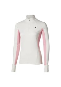 Resim Mizuno Active Warmalite Yarım Fermuarlı Kadın Sweatshirt Beyaz Çok Renkli 
