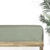 Resim Sarev Monochrome Saten Düz Çarşaf Tek Kişilik Smoke Green 