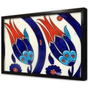 Resim Osmanlı Çini Görselleri Xl Çerçeveli Mdf Tablo 