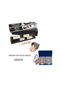 Resim Star Siyah Inci Okey Takımı Kem Oyun Kağıdı 