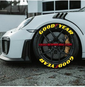 Resim Lastik Yazısı Sarı Goodyear Bombtire 8 Adet 