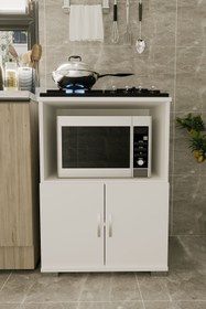 Resim Remaks Çok Amaçlı Set Altı Dolap Mutfak Mikrodalga Fırın Dolabı - Beyaz 