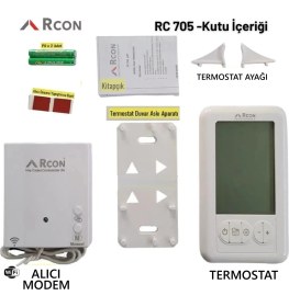 Resim Rcon Rc 705 Wifi Kablosuz Dijital Oda Termostatı 